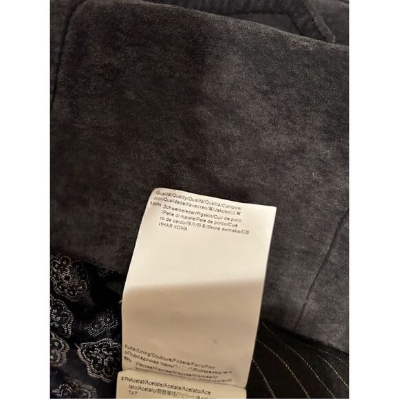 Hugo Boss Women’s Black Pigskin Leather Jacket Size 6 - Picture 12 of 12